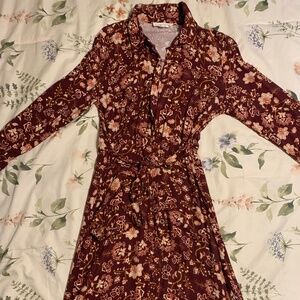 Lucky brand maxi shirt dress